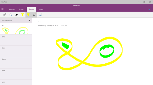 OneNote Windows 10 Preview